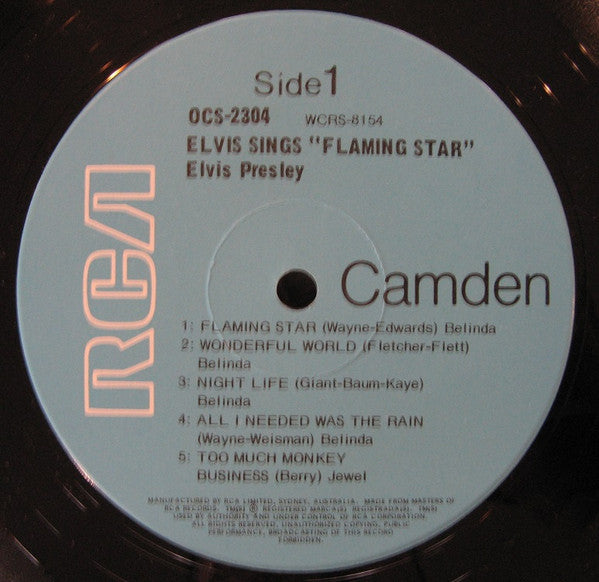 Elvis Presley : Elvis Sings "Flaming Star" (LP, Album, RP, Blu)