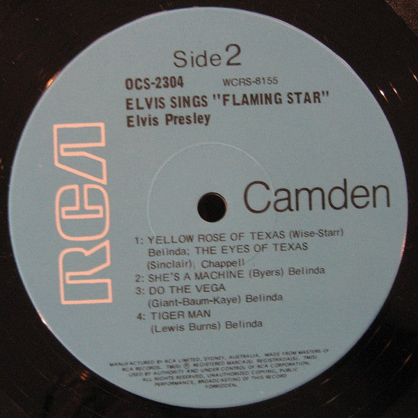Elvis Presley : Elvis Sings "Flaming Star" (LP, Album, RP, Blu)