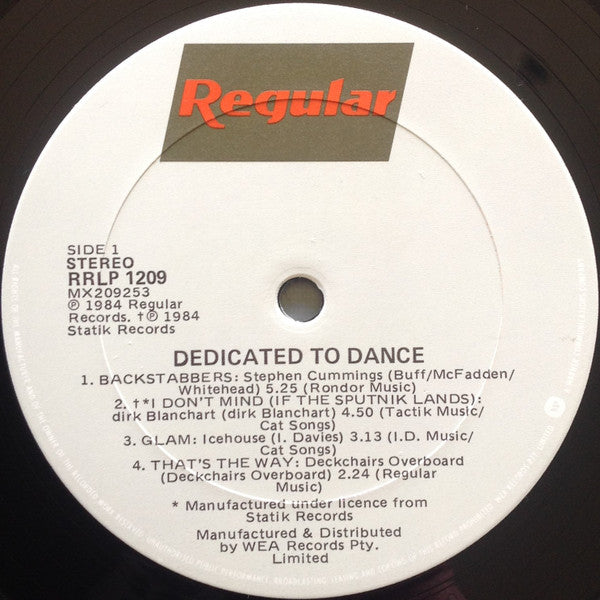 Various : Dedicated To Dance (LP, MiniAlbum, Comp)