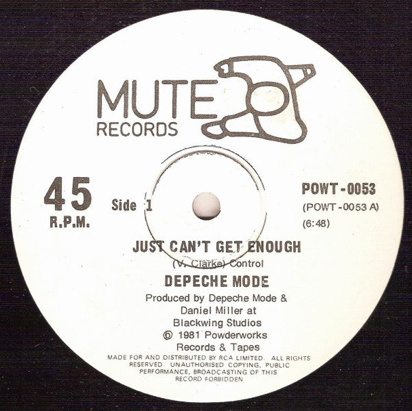 Depeche Mode : Just Can't Get Enough (12", Single)