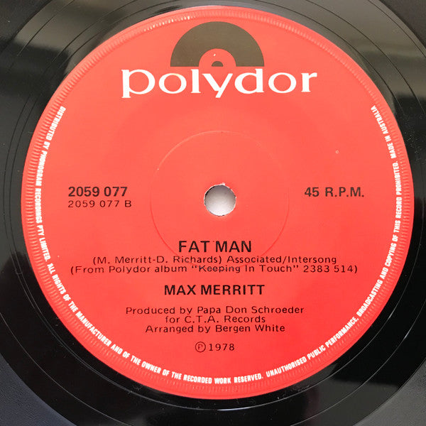 Max Merritt : Dirty Work (7", Single)