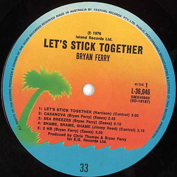 Bryan Ferry : Let's Stick Together (LP, Album, Comp)