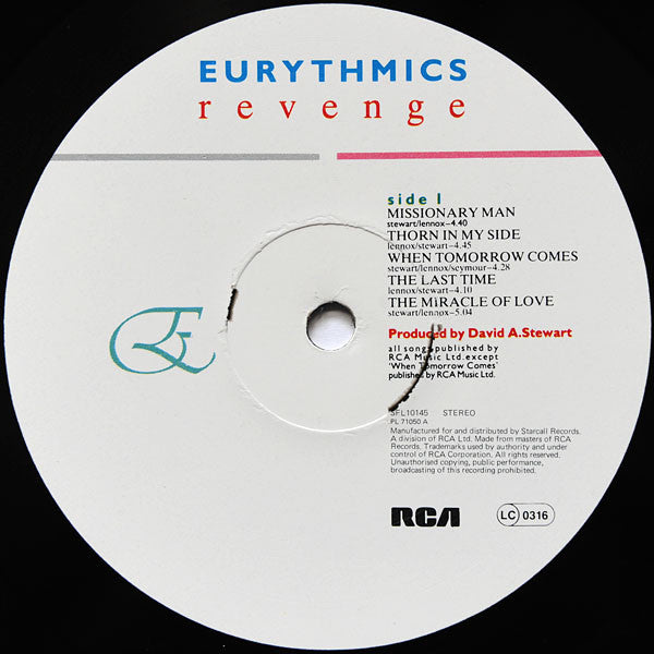 Eurythmics : Revenge (LP, Album)
