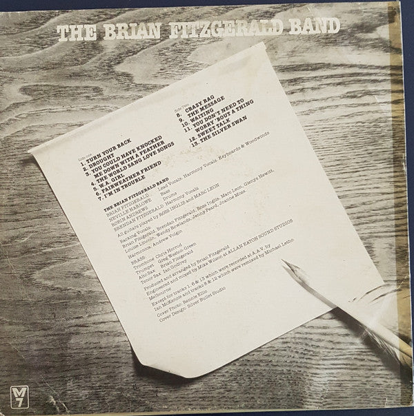 The Brian Fitzgerald Band : You Could Have Knocked Me Down With A Feather (LP)