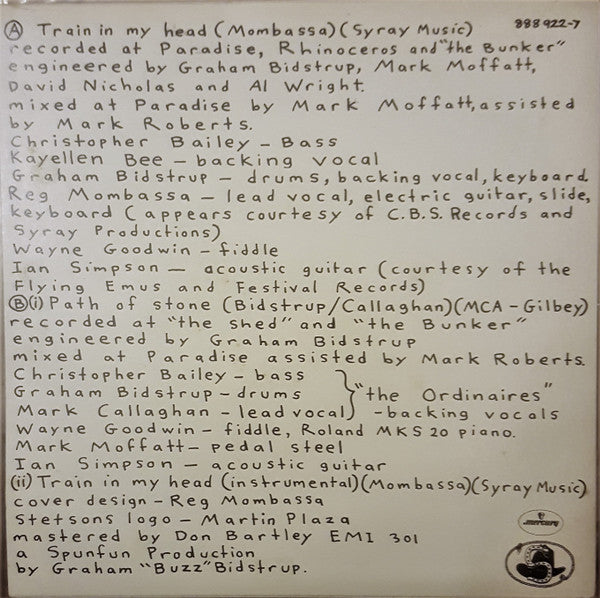 The Stetsons : Train In My Head (7", EP)