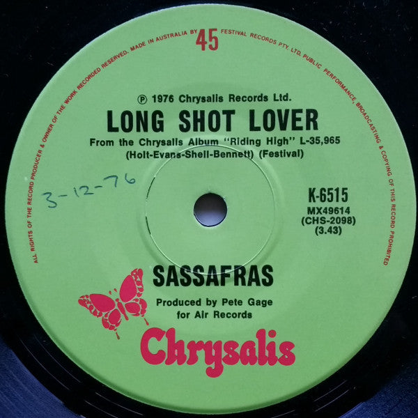 Sassafras : Small Town Talk (7", Single)