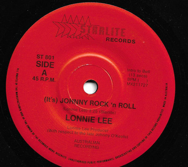 Lonnie Lee : (It's) Johnny Rock 'N' Roll (7", Single)
