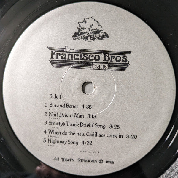 The Francisco Bros. Band : The Francisco Bros. Band (LP, Album)