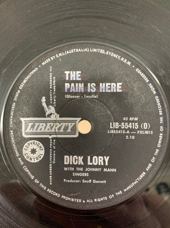 Dick Lory with The Johnny Mann Singers : The Pain Is Here / Handsome Guy (7&quot;, Single)