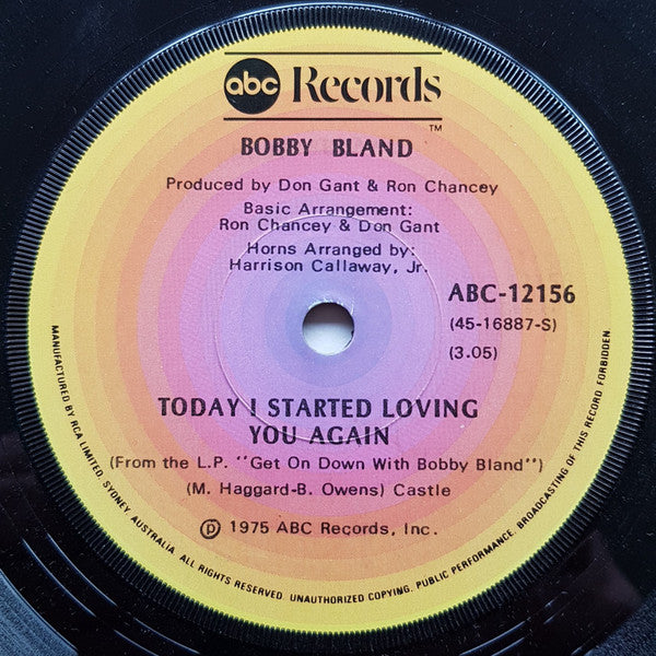 Bobby Bland : Too Far Gone / Today I Started Loving You Again (7&quot;, Single)