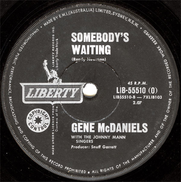 Eugene McDaniels With The Johnny Mann Singers : Spanish Lace / Somebody's Waiting (7", Single)