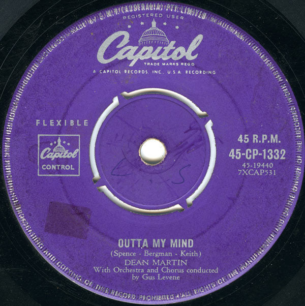 Dean Martin : Volare (Nel Blu Dipinto Di Blu) / Outta My Mind (7", Single)