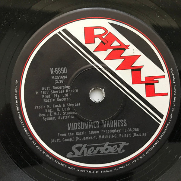 Sherbet : High Rollin' (7", Single)