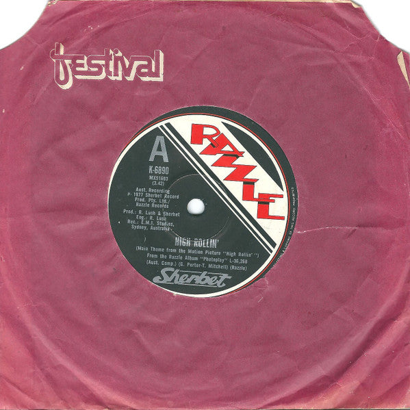 Sherbet : High Rollin' (7", Single)
