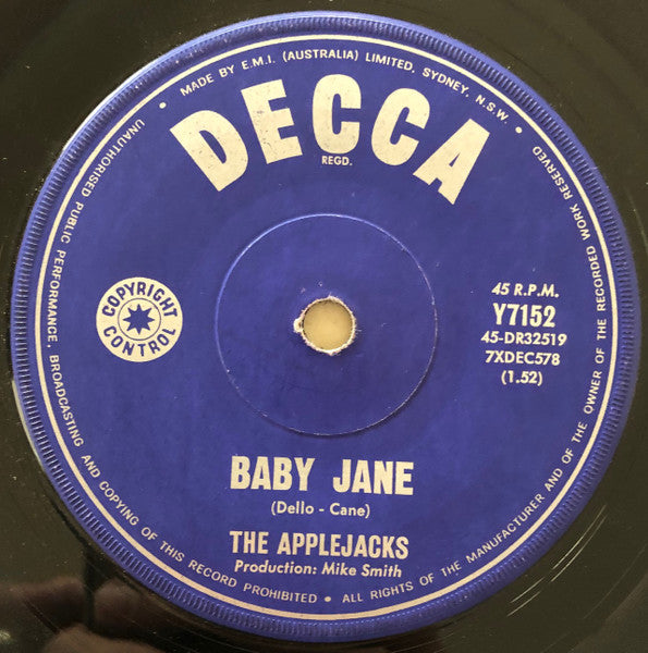 The Applejacks : Tell Me When (7", Single)