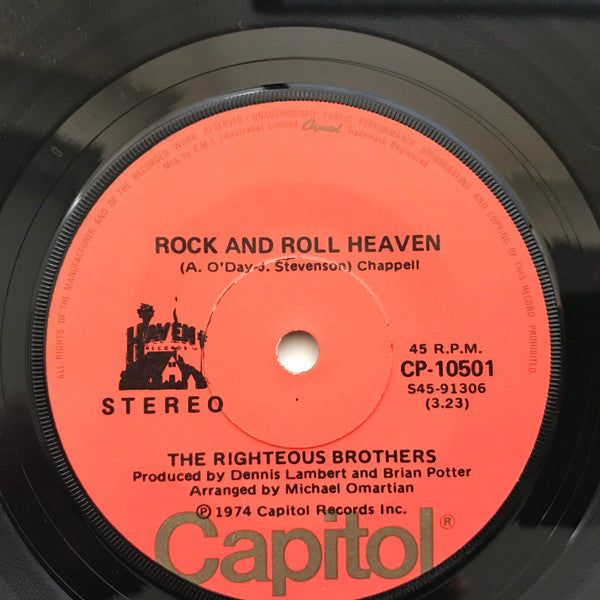 The Righteous Brothers : Rock And Roll Heaven / I Just Wanna Be Me (7&quot;, Single)