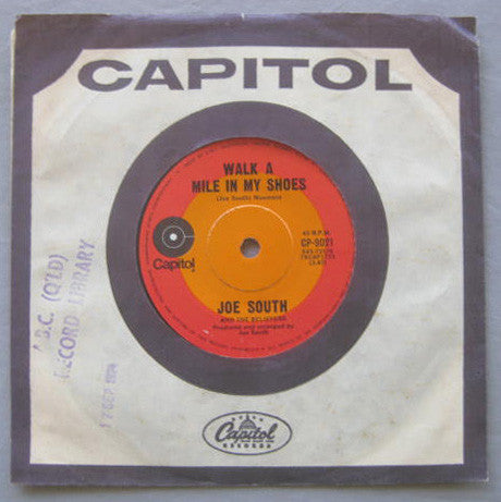 Joe South And The Believers : Walk A Mile In My Shoes / Shelter (7&quot;, Single)