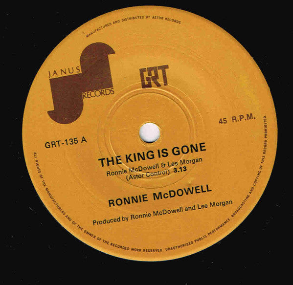 Ronnie McDowell : The King Is Gone (7&quot;, Single)