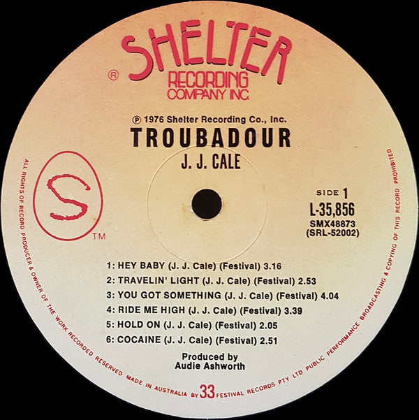 J.J. Cale : Troubadour (LP, Album)