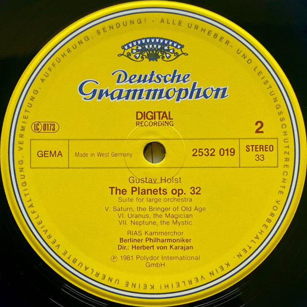 Gustav Holst, Berliner Philharmoniker · Herbert von Karajan : The Planets (LP, Album)