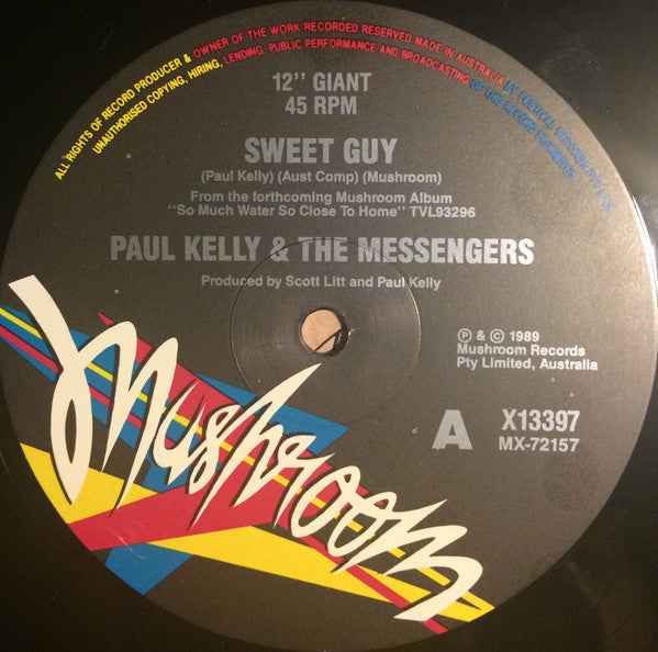 Paul Kelly And The Messengers : Sweet Guy (12", Single, Ltd)
