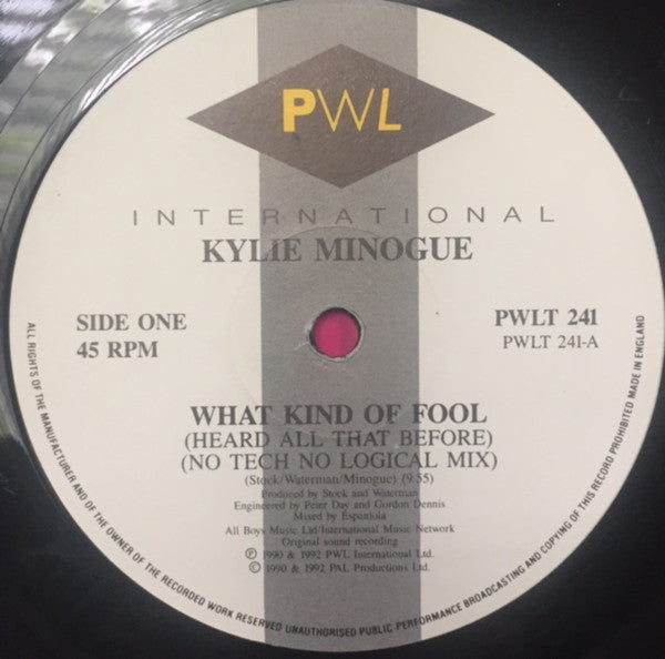 Kylie* : What Kind Of Fool (12", Single)