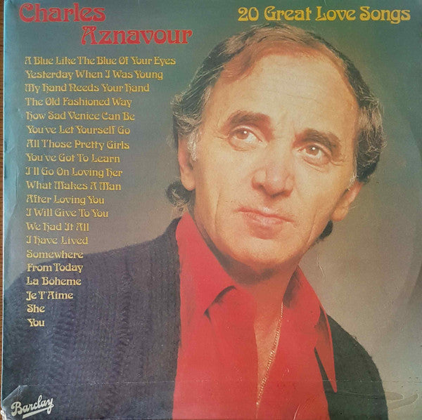 Charles Aznavour : 20 Great Love Songs (LP, Album, Comp)