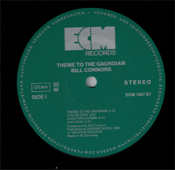 Bill Connors : Theme To The Gaurdian (LP, Album)