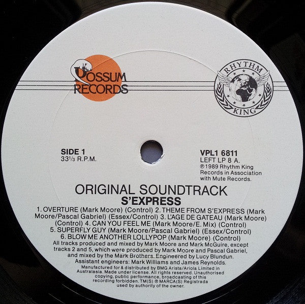 S'Express : Original Soundtrack (LP, Album)