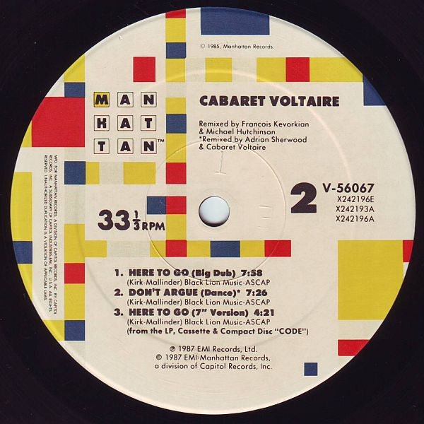 Cabaret Voltaire : Here To Go (12", Sti)