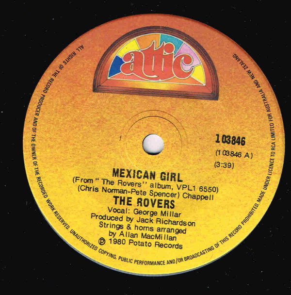 The Rovers (3) : Mexican Girl / Movie Cowboys (7&quot;, Single)