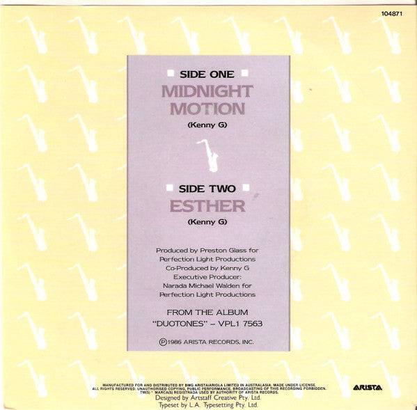 Kenny G (2) : Midnight Motion / Esther (7", Single)