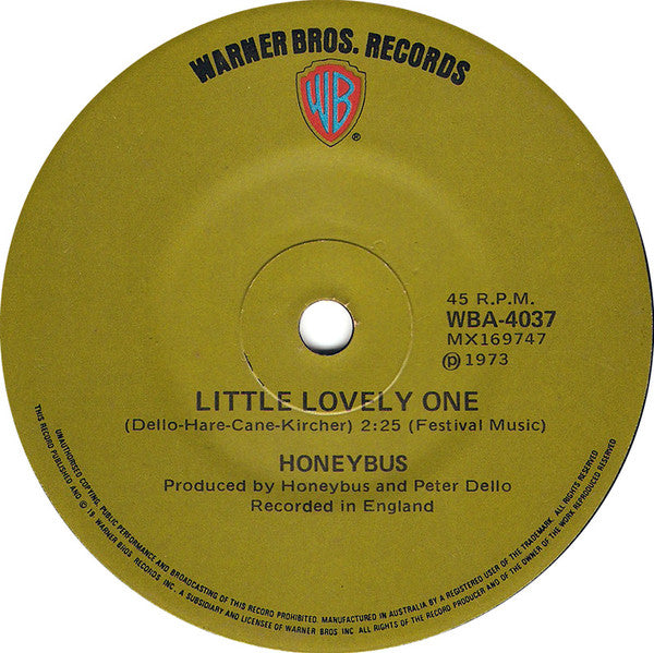 Honeybus : For You / Little Lovely One (7")