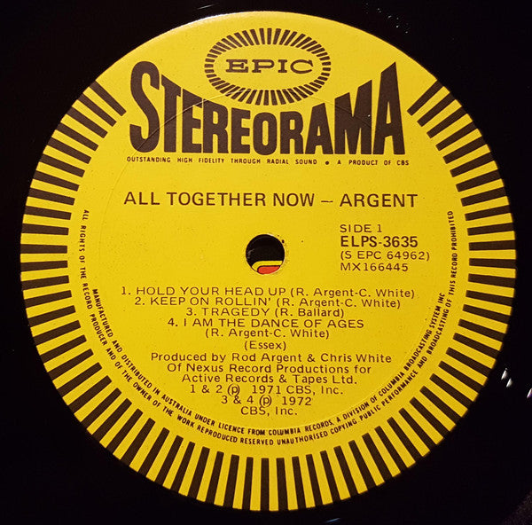 Argent : All Together Now (LP, Album)