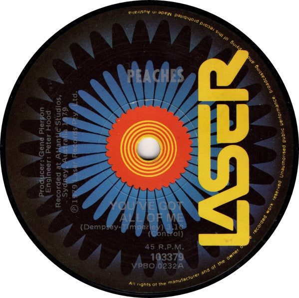 Peaches (18) : You've Got All Of Me (7")