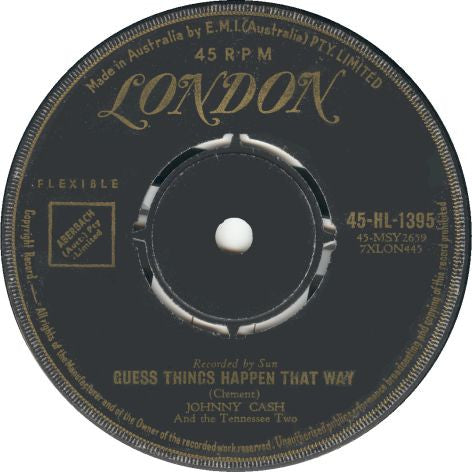 Johnny Cash &amp; The Tennessee Two : Guess Things Happen That Way (7&quot;, Single)