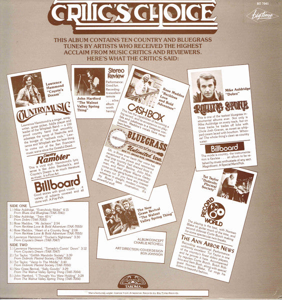 Various : Critics Choice (LP, Comp)