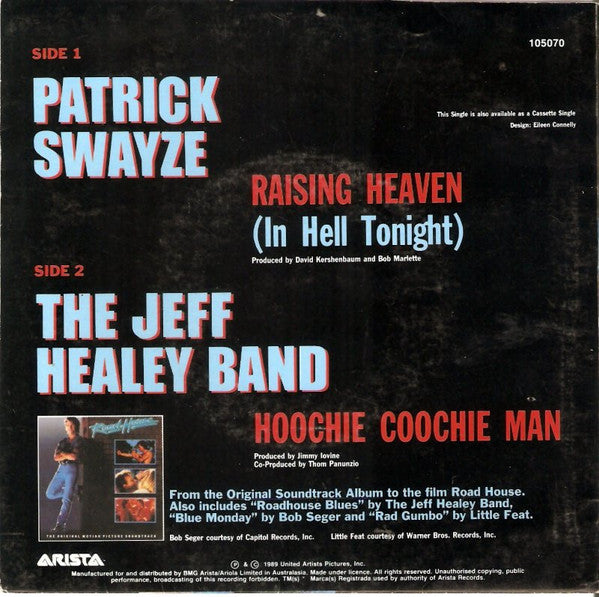 Patrick Swayze : Raising Heaven (In Hell Tonight) (7", Single)