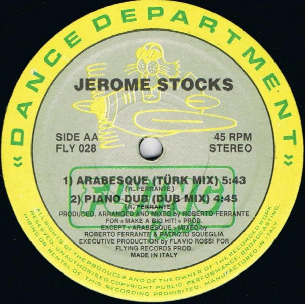 Jerome Stocks : Vertigo / Relight My Fire (12")