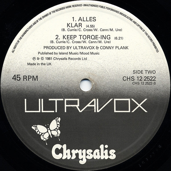 Ultravox : All Stood Still (12", Single)