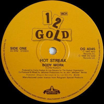 Hot Streak / Monyaka : Body Work / Go Deh Yaka (Go To The Top) (Club Mix) (12")