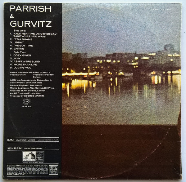 Parrish & Gurvitz : Parrish & Gurvitz (LP, Album, Gat)