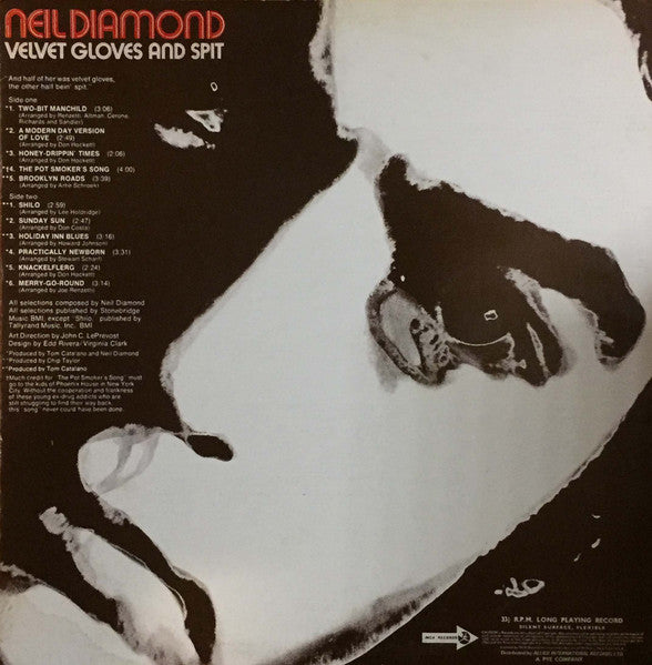 Neil Diamond : Velvet Gloves And Spit (LP, Album)