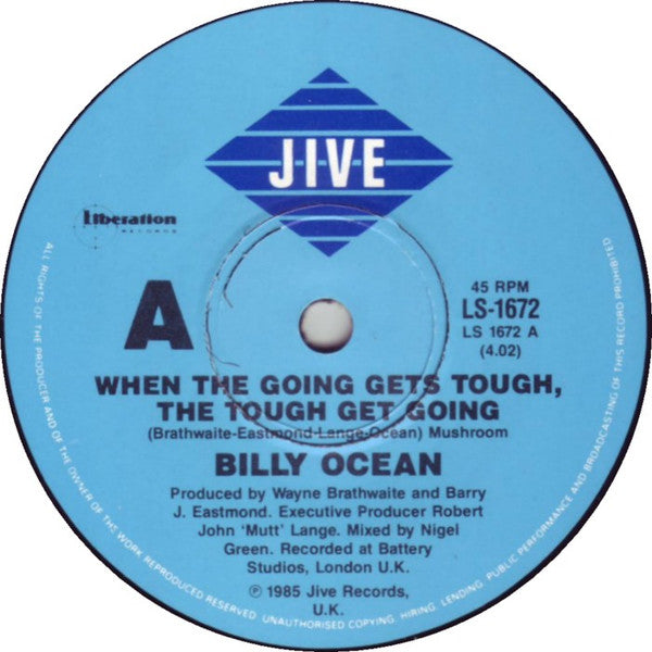 Billy Ocean : When The Going Gets Tough, The Tough Get Going (7&quot;, Single)