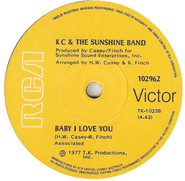 KC & The Sunshine Band : Keep It Comin' Love (7", Single)