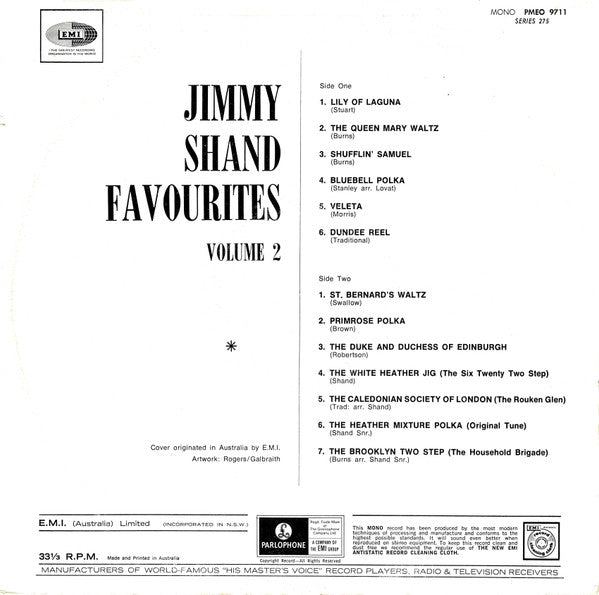 Jimmy Shand And His Band : Jimmy Shand Favourites Volume 2 (LP, Comp, Mono)