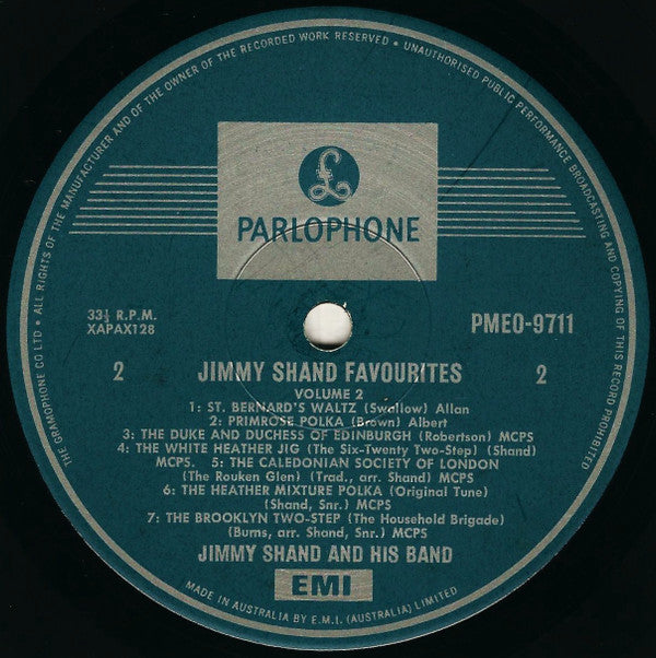 Jimmy Shand And His Band : Jimmy Shand Favourites Volume 2 (LP, Comp, Mono)