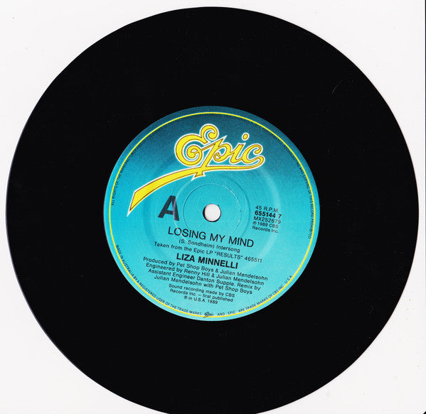 Liza Minnelli : Losing My Mind (7", Single)