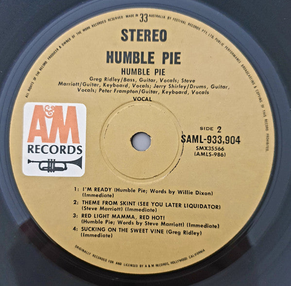 Humble Pie : Humble Pie (LP, Album, Gat)