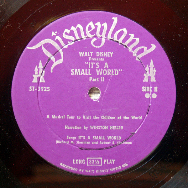 Unknown Artist : Walt Disney Presents It's A Small World (LP, Album, Mono, RE, Pur)